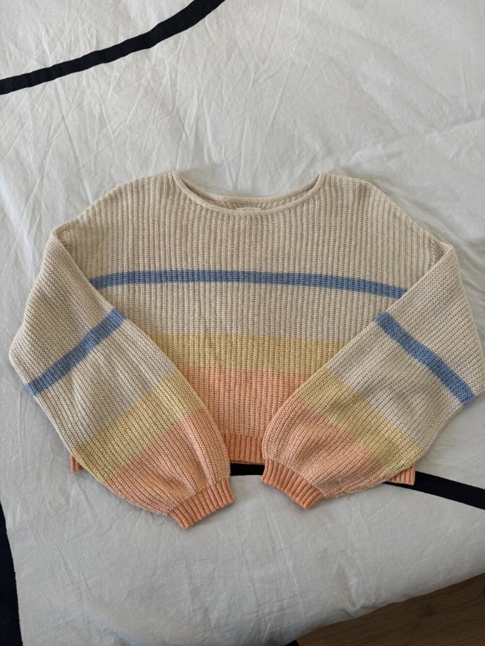 EUC Billabong Changing Tides Pullover Sweater in Light Melon Sz L - Picture 4 of 6
